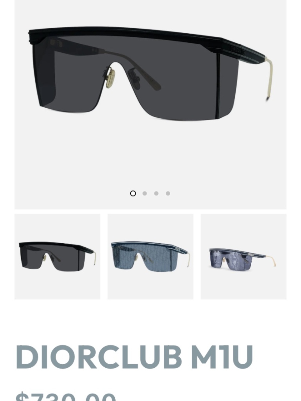 SOLD Authentic Dior M1U Shield Sunglasses - Picture 12 of 15